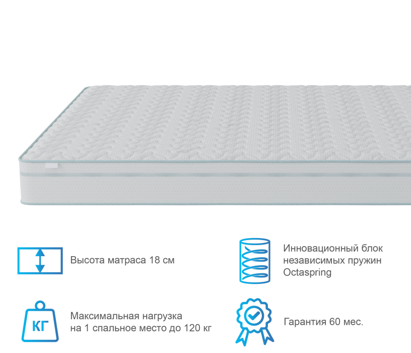 В скрутке, Матрас Сити-Альмерия в чехле Cooler в скрутке 800х1900
