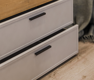 Комод Милан СБ-3296 Серый/Дуб Гамильтон,МДФ Светло серый