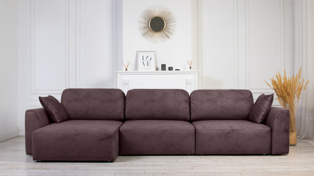 Диваны угловые в гостиную, Диван угловой Trump, велюр