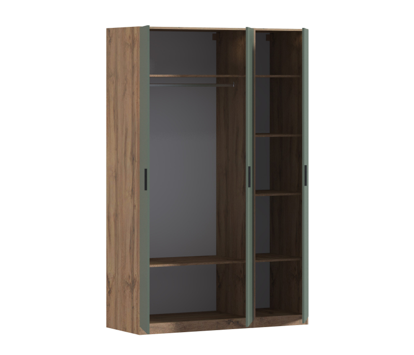 Для одежды, Шкаф трехдверный Макс 1500 мм, вариант №1 (ЛДСП, корпус дуб вотан)