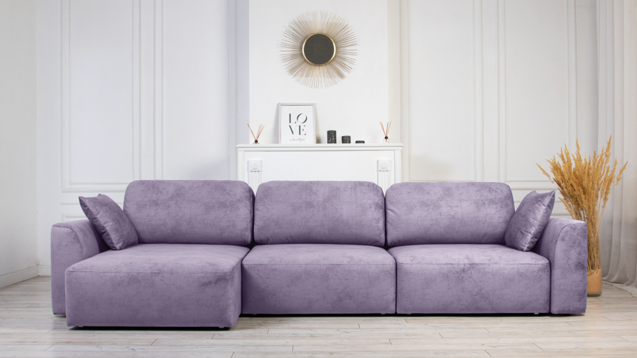 Диваны угловые в гостиную, Диван угловой Trump, велюр