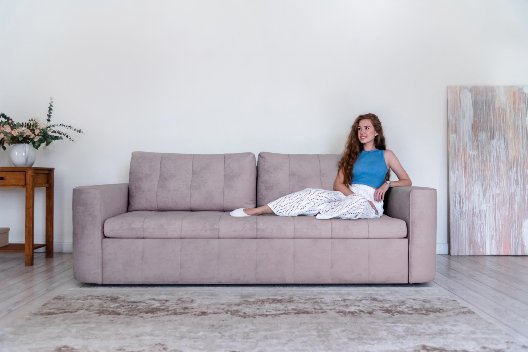 Диваны кровати со спальным местом, Прямой диван Boston, велюр