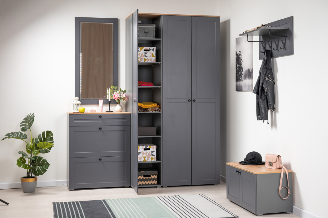 Настенные, Вешалка Остин 15.12, серый графит