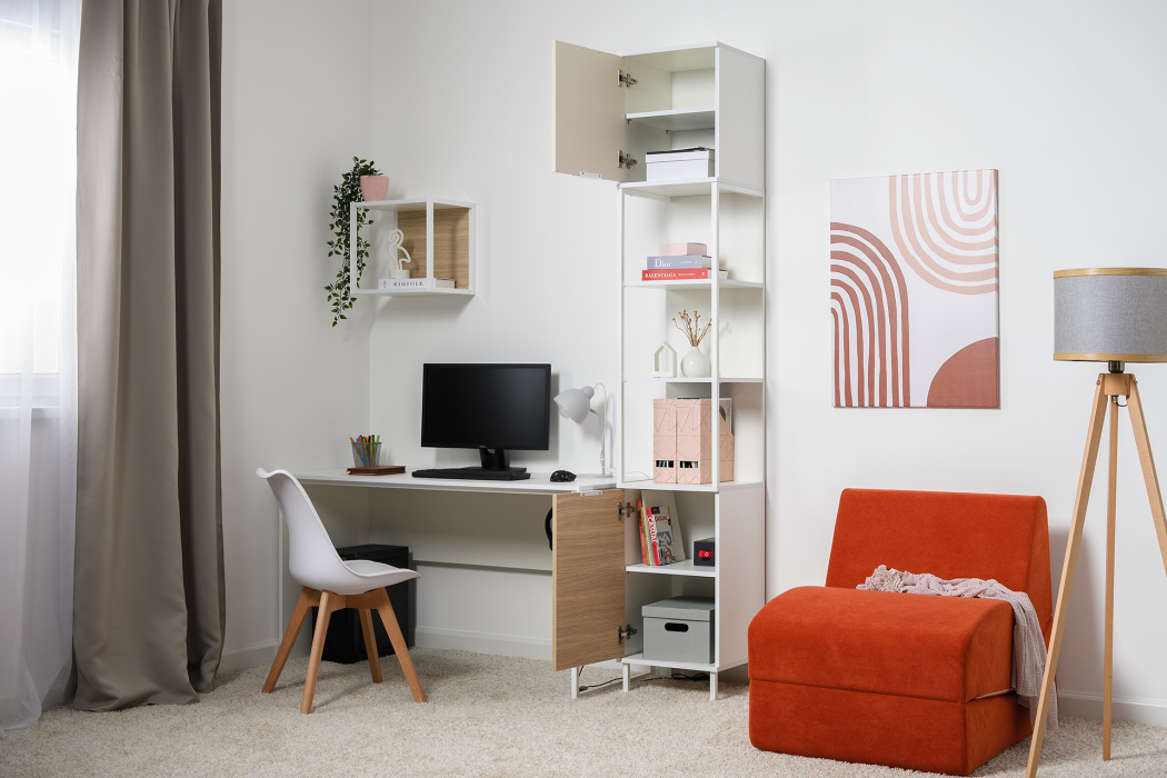 Стеллажи, Стеллаж Марвэл 16.426, белый, сатин, плэйн