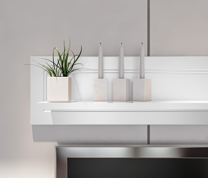 Настенные полки, Полка Ассоль СБ-3431 Белый,МДФ Белый