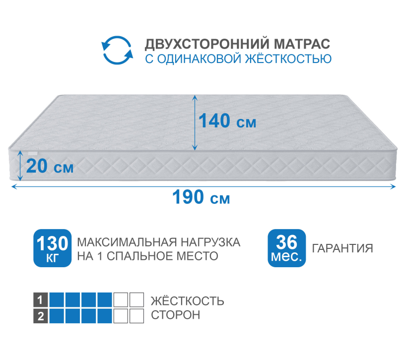 Другие размеры, Матрас Премиум-Ориент плюс 1400х1900
