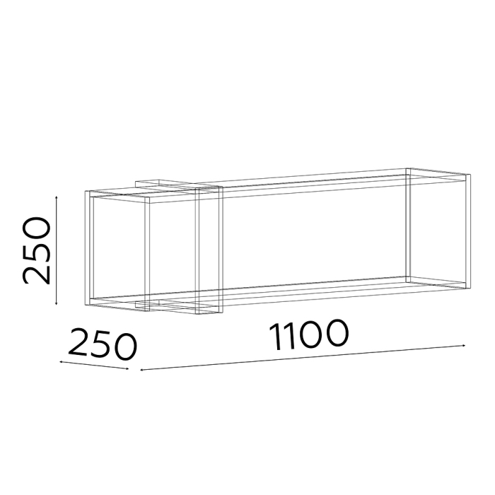 Детские полки, Шкаф навесной открытый Гринвич мод. 7, белый, авелано