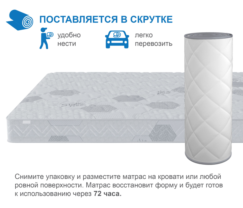 800 x 2000, Матрас Сити-Альмерия в скрутке 800*2000