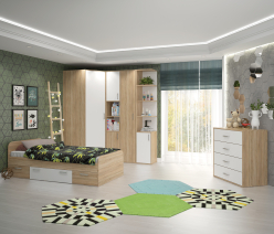 Детская Мика (дуб сонома/белый)