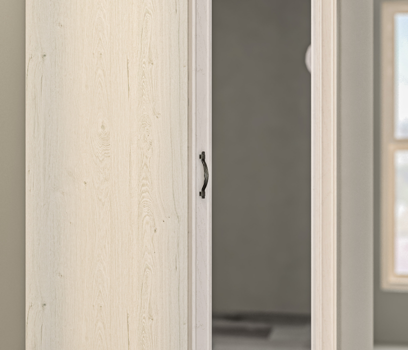 Для одежды, Шкаф угловой Гранд / Ливерпуль СБ-3507 Дуб Приморский Белый/МДФ Классика Светлый