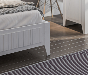 Кровать Монтана СБ-3550 Белый Альпийский,Дуб Гамильтон,МДФ Дуб Белый