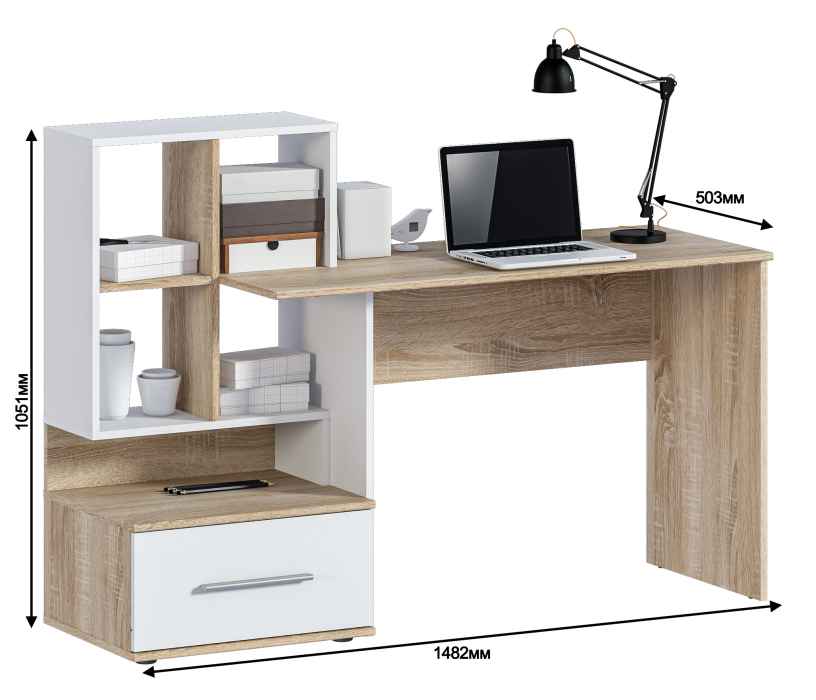 Прямые компьютерные столы, Стол Мамбо СБ-3339