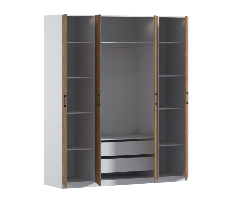 Для одежды, Шкаф четырехдверный Макс 2000 мм, вариант №1 (ЛДСП)
