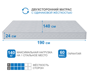 Столлайн / Матрас Премиум-Ориент 1400х1900