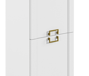 Шкаф-пенал Ассоль СБ-3430 Белый/МДФ Белый