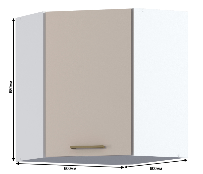 Соренто, Соренто шкаф угловой 1 дв 60х68 см