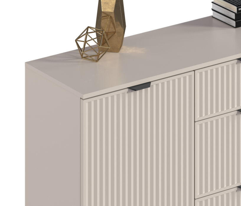 Комоды, Комод Турин СБ-3571 Кашемир серый/МДФ Кашемир