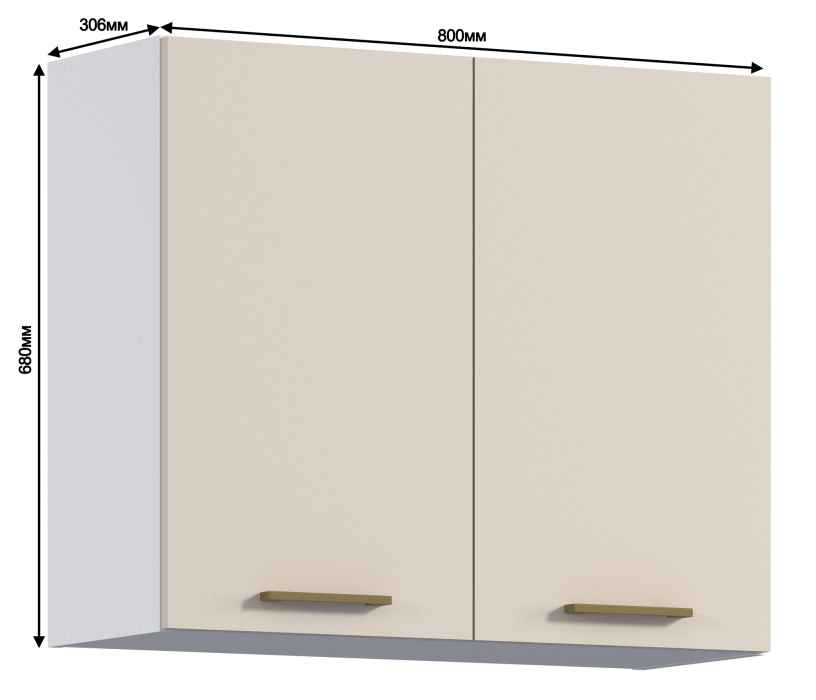 Соренто, Соренто шкаф 2 дв 80х68 см