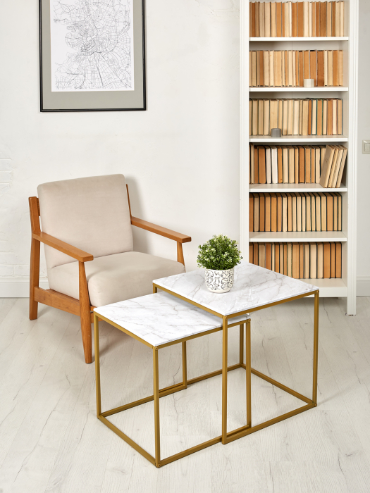 Журнальные столики, Комплект из двух квадратных журнальных столиков М002.0В70